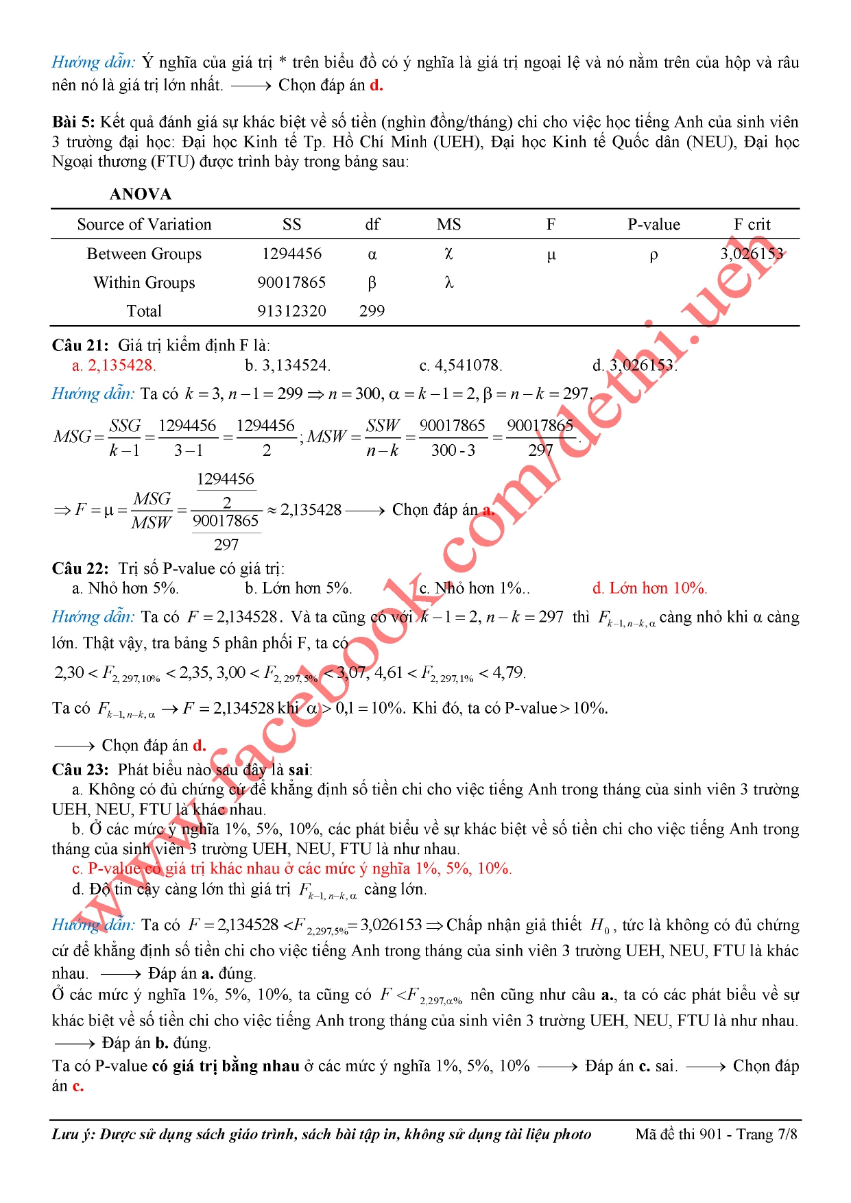 Gói Thi Ôn luyện Thống Kê Ứng Dụng - Image 8